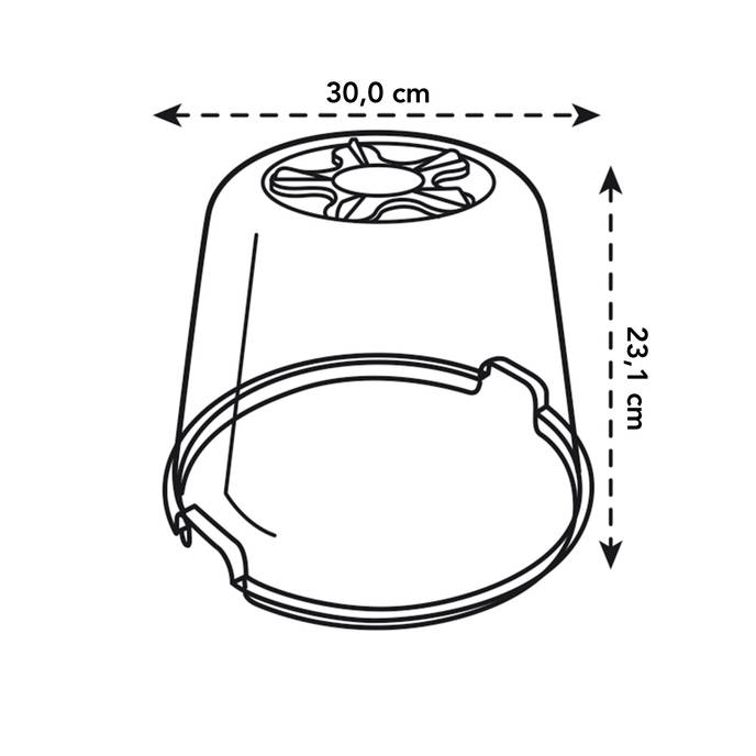 green basics serre de culture rond 30cm transparent